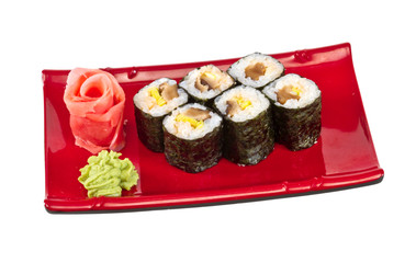 Sushi rolls made of mushroom