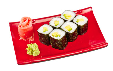 japan vegetarian roll with avocado