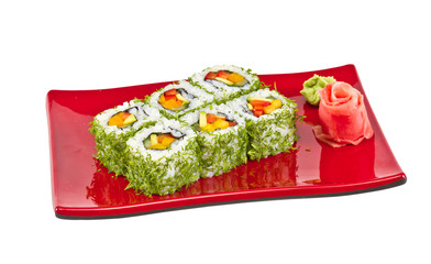 japan vegetarian roll with dill vegetables