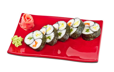 japan vegetarian roll with vegetables