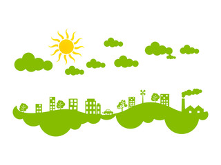 abstract creative green eco city climate