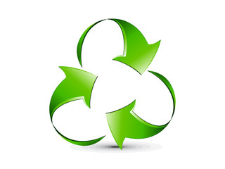 abstract creative glossy recycle icon