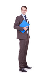 young business man with clipboard