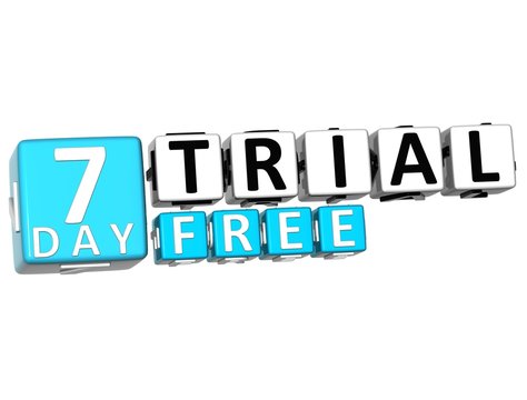 3D Get 7 Day Trail Free Block Letters
