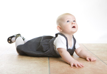 Naklejka premium lying down baby