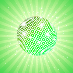 Green disco ball