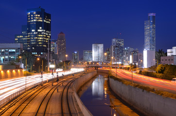 Fototapeta na wymiar Ramat Gan, Dzielnica finansowa w pobliżu Tel Aviv, Izrael