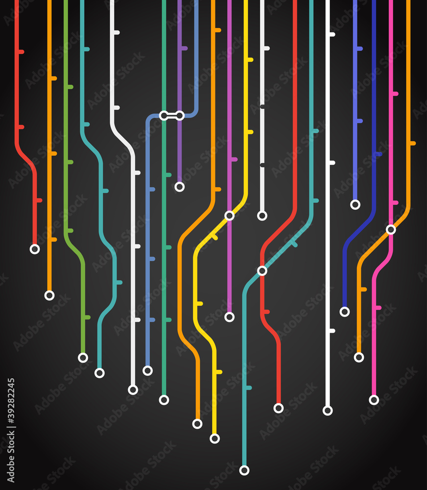 Poster abstract metro scheme background