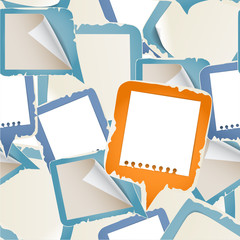 Paper text bubbles seamless background