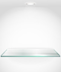 Square advertising glass board with a spot lignt. Place your tex © tovovan