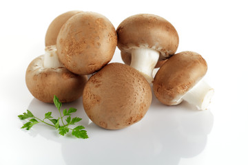 Braune Champignons