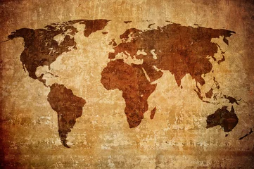  grunge map of the world. © javarman
