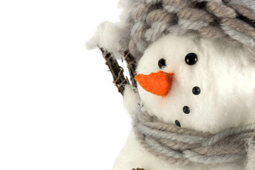 Close-up snowman