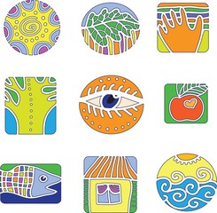 Set of vector design elements