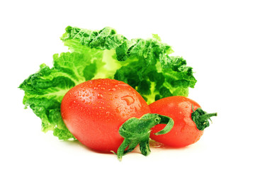 Fresh vegetable tomato and lettuce