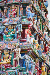 Fototapeta na wymiar Hindu temple in Singapore