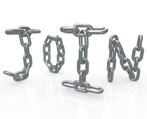 Join Word in Chain Links Joining Group Locked In