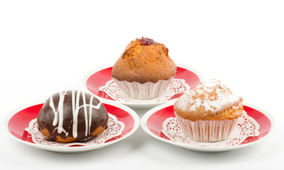 Beautiful cupcakes with cream