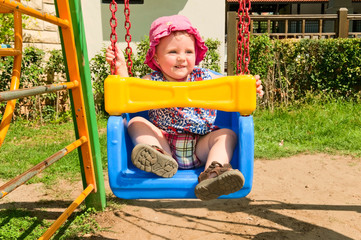 child playing on playground