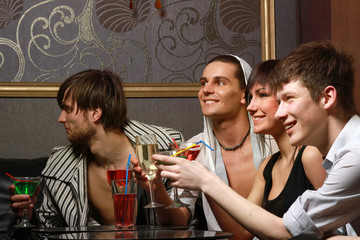 Young people celebrating