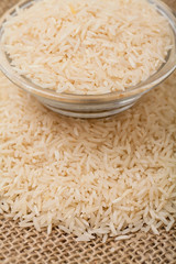 rice on sackcloth