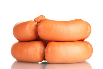 tasty sausages isolation on white