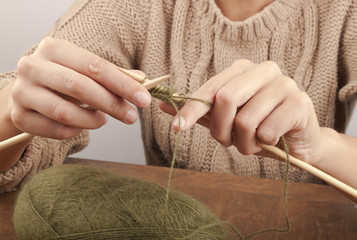 process of knitting