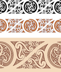 Maori styled seamless pattern