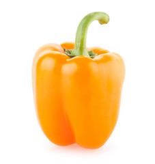 orange paprika pepper isolated on white background