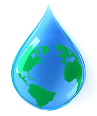Earth water drop