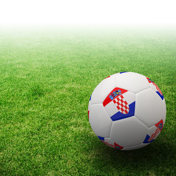 Croatia flag on 3d football