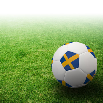 Sweden flag on 3d football