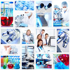Scientific background collage.
