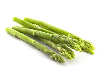 Asparagus on the white background