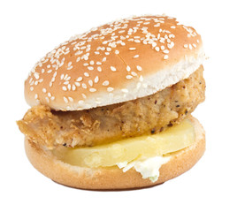 hamburger isolated on white