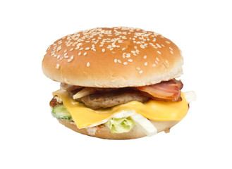 hamburger isolated on white