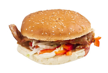 hamburger isolated on white