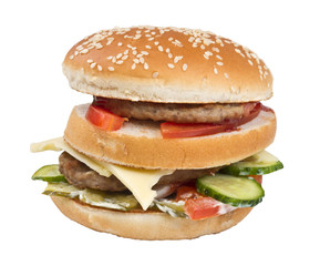 hamburger isolated on white