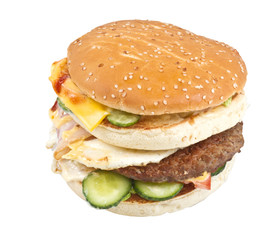 hamburger isolated on white
