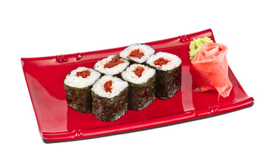 japan vegetarian roll with tomato