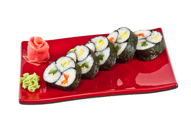 japan vegetarian roll with vegetables