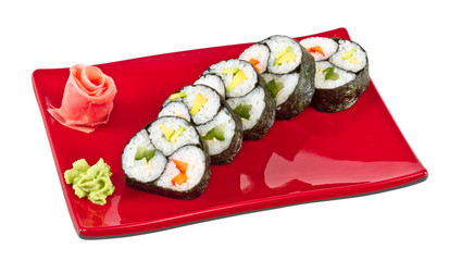 japan vegetarian roll with vegetables