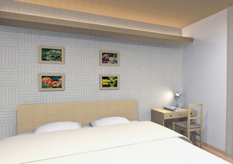 ベッドルームのパース