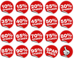 sammlung collection button prozent preisreduzierung sparen