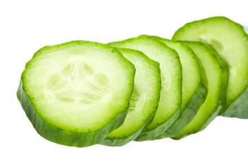 sliced cucumber