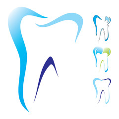 Tooth dental icon set