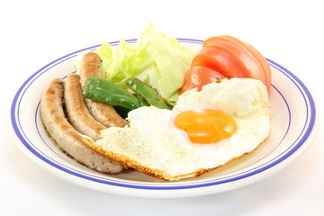 目玉焼きとソーセージ