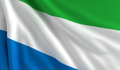 Obraz premium Flag of Sierra Leone