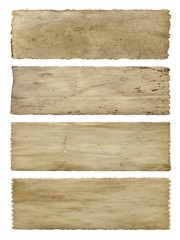High resolution old paper set isolated