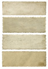 High resolution old paper set isolated